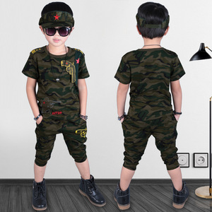 Conjunto de Ropa Infantil de Algodón con Estampado de Soldado 2017 para Niños, Gran Venta - Product Image 2