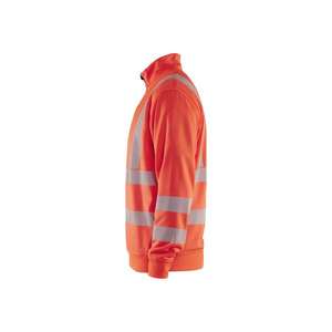 BLAKLADER - 356425385500M Hi-Vis Sweatshirt demi-zip Rouge-EAN 7330509831625 HI-VIS WORKWEAR - Product Image 4