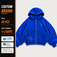 Kaos Hoodie Pria Berkualitas Tinggi, Desainer, Grosir OEM, 100% Katun 450 GSM, Zipper, dan Hoodie