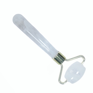 Outil de massage facial Gua Sha à tête unique en résine de jade blanc - Product Image 5