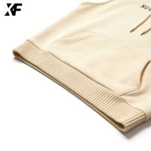 XUFEI Set Gilet con Cappuccio e Logo Personalizzato 100% Cotone, Top Senza Maniche Casual e Comodo, Completo da Allenamento per Uomo - Product Image 5