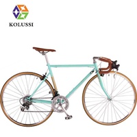 Vélo de route rétro à vitesse variable, guidon courbé, cadre en acier carbone 700c Softail, frein V double, capacité de charge 150 kg, course urbaine