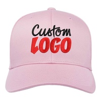 Gorra de Béisbol Personalizada de 6 Paneles, Estilo Urbano, Deportiva, Vintage, Bordada en 3D, Color Rosa, Poliéster Liso