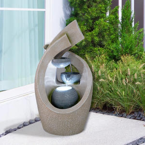 Fontaine d'eau en polyrésine de style classique fait à la main <span class=keywords><strong>avec</strong></span> LED <span class=keywords><strong>pour</strong></span> la décoration d'ornements de <span class=keywords><strong>jardin</strong></span> intérieur/extérieur - Product Image 2