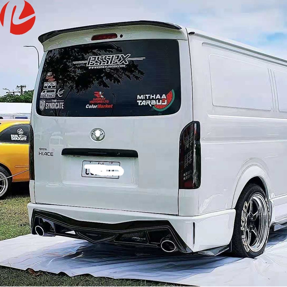 Rear Bumper Bar For Toyota Hiace LWB TRH/KDH 2005–2019 Standard Roof – Bolt-On Primed Black