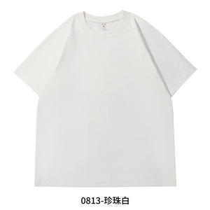 Promotional T-Shirt Dark Blue Solid Color Polyester Fiber Thin Material Leisure Wear - Product Image 4