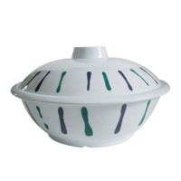 Ensemble de soupière en mélamine incassable avec bol grands bols personnalisés de 11 pouces avec couvercle pour soupe d'autres liquides chauds