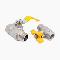Robinet à bille de gaz en laiton de haute qualité, résistant aux hautes températures, fileté mâle-femelle, forgé, toutes tailles 1/4'' - 4''