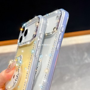 Funda para Teléfono Móvil con Marco de Diamantes Brillantes y Diseño de Gato, para iPhone 17Air 16E 15 Pro Max 14 13, Carcasa Transparente y Linda - Product Image 3