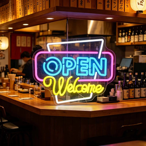 Letrero Luminoso LED RGB Personalizado con Logotipo de Neón, Iluminación Frontal, Letrero Publicitario para Negocios, Bares, Tiendas, Letrero de Cristal para Tienda Abierta, IP67 - Product Image 1