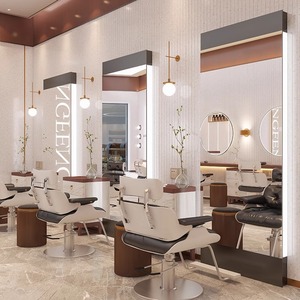 Espejo de pie de alta gama para peluquería y barbería, nuevo estilo, para uso en centros comerciales, ideal para tinte permanente de cuerpo completo, corte de pelo y peluquería ligera. - Product Image 6