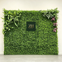 Dinding Bunga Sutra Lipat Ins Wind Hijau Buatan 8ft X 8ft Modern untuk Festival Luar Ruangan, Natal & Kembali ke Sekolah