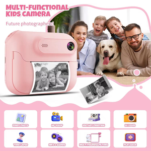 Kamera Cetak Instan Kamera Digital HD Mendukung 17 Bahasa Kamera Pencetak Foto Instan 1300mAh untuk Hadiah Ulang Tahun Anak Perempuan Laki-laki - Product Image 6