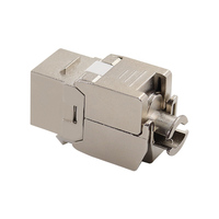 PUXIN kualitas tinggi 180 derajat Tool-Free CAT7 Keystone modul Jack 8P8C RJ45 tipe baru sepuluh Gigabit K Cabling Zinc Telecom bagian