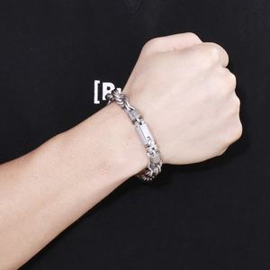 2024 High Quality New Design Custom Stainless Steel Ice Out Rope Chain <b>Bracelet</b> - Product Image 5