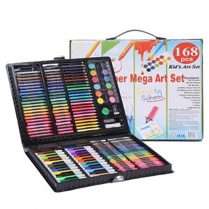 ชุดเครื่องมือวาดภาพระบายสีสำหรับเด็ก 168 ชิ้น ยี่ห้อ Zhorya ประกอบด้วยสีเทียน สีน้ำมัน สีน้ำ และปากกาสำหรับวาดภาพ - Product Image 1