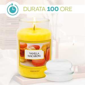 Bougie parfumée en verre à la vanille, 510g, grand pot, fabriquée en Italie - Product Image 4