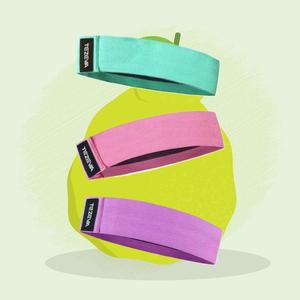 Bande élastique pour la mise en forme des fessiers, ceinture d'entraînement à résistance moyenne pour le yoga et le fitness, équipement d'entraînement - Product Image 5