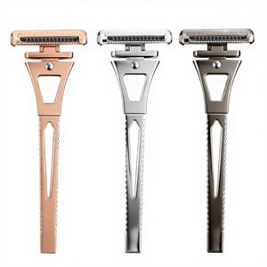 Maquinilla de Afeitar Manual de Seguridad de Acero Inoxidable de Alta Calidad para Afeitar la Cara y Depilar, con Cuatro Cuchillas Reemplazables - Product Image 4