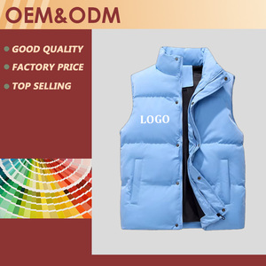Chaleco de Camping de Alta Calidad y Duradero con Cuello Alto, Impresión de Logotipo, Cortavientos, Chaqueta sin Mangas de Poliéster para Hombre - Product Image 1