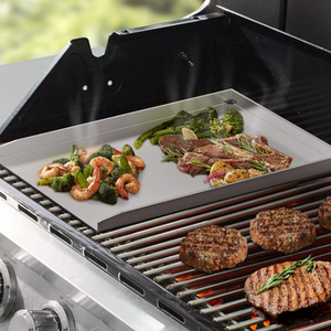Ensemble de 3 Plaques de Cuisson Longues Antiadhésives en Acier Inoxydable pour Barbecue et Cuisine Extérieure - Product Image 5