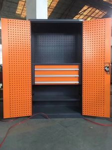 ตู้เก็บเครื่องมือเหล็กอเนกประสงค์ 2 ประตู จากโรงงานโดยตรง ตู้เครื่องมือโลหะ โต๊ะทำงานเหล็ก รถเข็นเครื่องมือเหล็กสำหรับโรงงาน - Product Image 6