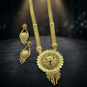 Juego de Joyería de Moda Chapada en Oro de 14K, 18K, 24K al por Mayor, Collares Largos de Diseño Tradicional, Juego de Joyería Larga con Micrones - Product Image 3