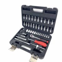 Juego de Herramientas Manuales para Reparación de Automóviles y Hogar, 46 Piezas, Acero CR-V, Juego de Llaves de Trinquete, Mango de Goma Antideslizante, Estuche de Almacenamiento, 1 Año de Garantía