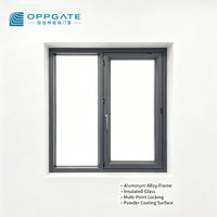 Fenêtre à battant et à basculer en aluminium avec moustiquaire, double vitrage, fenêtre à ventilation pour balcon d'appartement