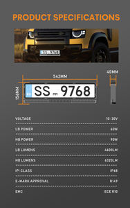 Support de <span class=keywords><strong>plaque</strong></span> <span class=keywords><strong>d</strong></span>'<span class=keywords><strong>immatriculation</strong></span> arrière de voiture avec <span class=keywords><strong>ampoule</strong></span> pour vw Cadi 3 audi Tt 2002 honda Accord 2010 - Product Image 5