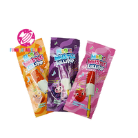 Coloful musique mélodie Lolly bâton bonbons jouet OEM personnalisé Sucette aigre doux fruité saveur magique sifflet dur sucette