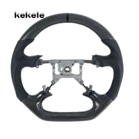 Volante de Fibra de Carbono para Ford Mustang con Elegante Franja Superior de Carreras, Compatible con Mustang F150 1994-2003 2004, Personalizable