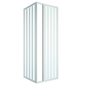 Mampara de Ducha de Esquina Loris Lux Moderna de 80x120cm, Puerta Corredera sin Marco de Vidrio Templado con Puertas Plegables - Product Image 1