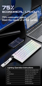 Teclado Mecánico de Eje Magnético Attack Shark R82HE con Cable RGB para Gaming RT de Pulsación Ajustable y Baja Latencia - Product Image 5