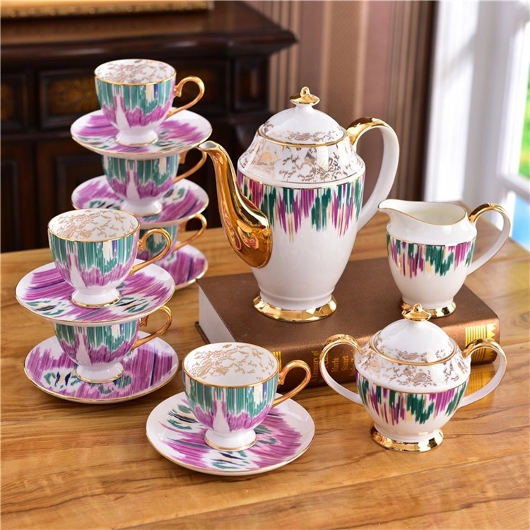 Juego de café rosa