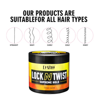 Gel per Capelli con Logo Personalizzato, Extra Tenuta, Idratante, Non Untuoso, per Acconciature Intrecciate, Controllo Bordi, Lock and Twist, per Capelli Naturali 4C