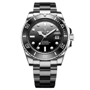PAGANI DESIGN Montre mécanique automatique pour homme Cadran bleu Lunette dorée Bracelet en acier inoxydable 40 mm Sport Diver Résistant à l'eau 100M - Product Image 2