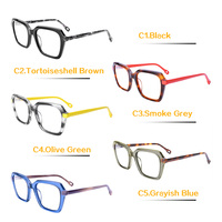 Lunettes optiques en acétate gris clair de haute qualité pour femmes, lunettes de créateur de luxe, lunettes de vue artisanales de qualité supérieure pour femmes