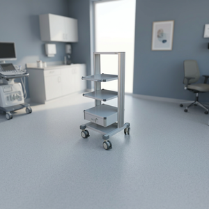 Chariot d'endoscopie de niveau intermédiaire CLEBER ETA1020, usage hospitalier, garantie 1 an, fabriqué en Turquie, assistance technique en ligne - Product Image 2