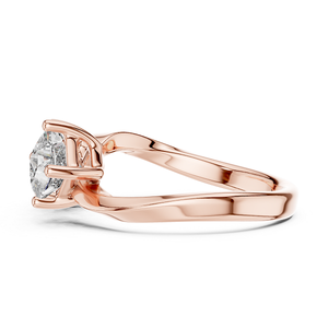 Bague de luxe en or rose et diamants, bijou élégant et brillant pour femme, idéale pour les mariages, les fiançailles et les soirées. - Product Image 3