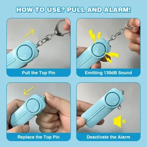 Personal <strong>Security</strong> <strong>Alarm</strong> Self Defense 130dB Loud Keychain Portable Safety Anti-satyr Women Child Elder Girl Emergency - Product Image 6