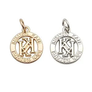Fashion design jewelry tags with logo custom pendant metal jewelry tags charms