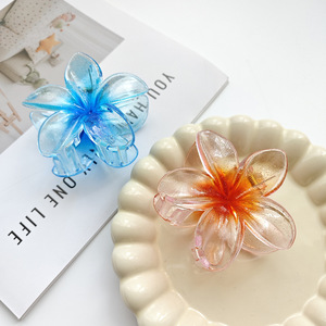 Colección <span class=keywords><strong>de</strong></span> verano 8cm transparente colorido plástico garra horquillas Bauhinia tiburón <span class=keywords><strong>Cola</strong></span> <span class=keywords><strong>de</strong></span> <span class=keywords><strong>Caballo</strong></span> agarrar flores artificiales cabello - Product Image 3