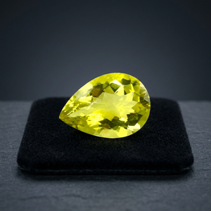 Haute Qualité 10X14mm Poire Coupe Naturel VERT OR CITRON QUARTZ Facettes Pierres Précieuses En Vrac Par Carat IGI Certifié Usine Directe - Product Image 3