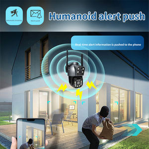 Caméra de sécurité extérieure PTZ à double objectif 4MP, suivi automatique, vision nocturne sans fil, caméra solaire - Product Image 5