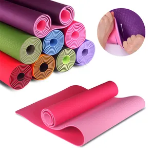 Rolo de tapete para exercício, venda quente, alta densidade, balança doméstica, 6mm, grande, preto, verde, eco amigável, tpe, yoga