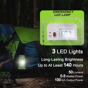 Lámpara de agua salada, luz de emergencia, lámpara LED para actividades al aire libre, lámpara de iluminación para campamento, linterna portátil de pesca nocturna, uso para 140 Hs - Product Image 2
