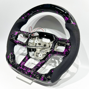 Vente directe d'usine de volants de course en fibre de carbone véritable forgée avec LED, adaptés aux voitures <span class=keywords><strong>Ford</strong></span> <span class=keywords><strong>Mustang</strong></span> GT 2024 - Product Image 2