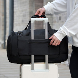 Sac <span class=keywords><strong>de</strong></span> sport <span class=keywords><strong>de</strong></span> voyage Fuliya personnalisé, imperméable, durable, avec fermeture éclair, grande capacité, avec bandoulière et poignées - Product Image 3