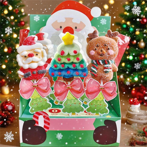 Trái cây caiyun ít đường 0 chất béo có ga cao <span class=keywords><strong>Marshmallow</strong></span> hình khối giáng sinh Hộp quà tặng bao bì kẹo mút an toàn giấy dính - Product Image 1